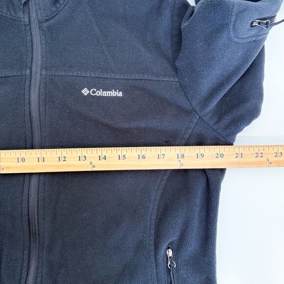 Columbia Women's Fast Trek Fleece Full Zip Fleece Jacket Sz Large Black Classic - Picture 9 of 10